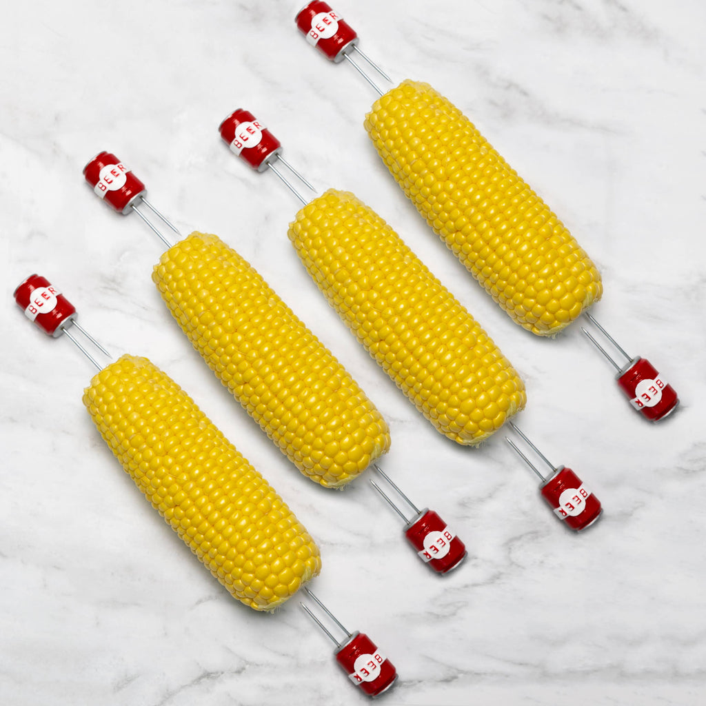 CORN HOLDERS, Beer Cans Set of 4 Pairs, 0.8” x 2.5”