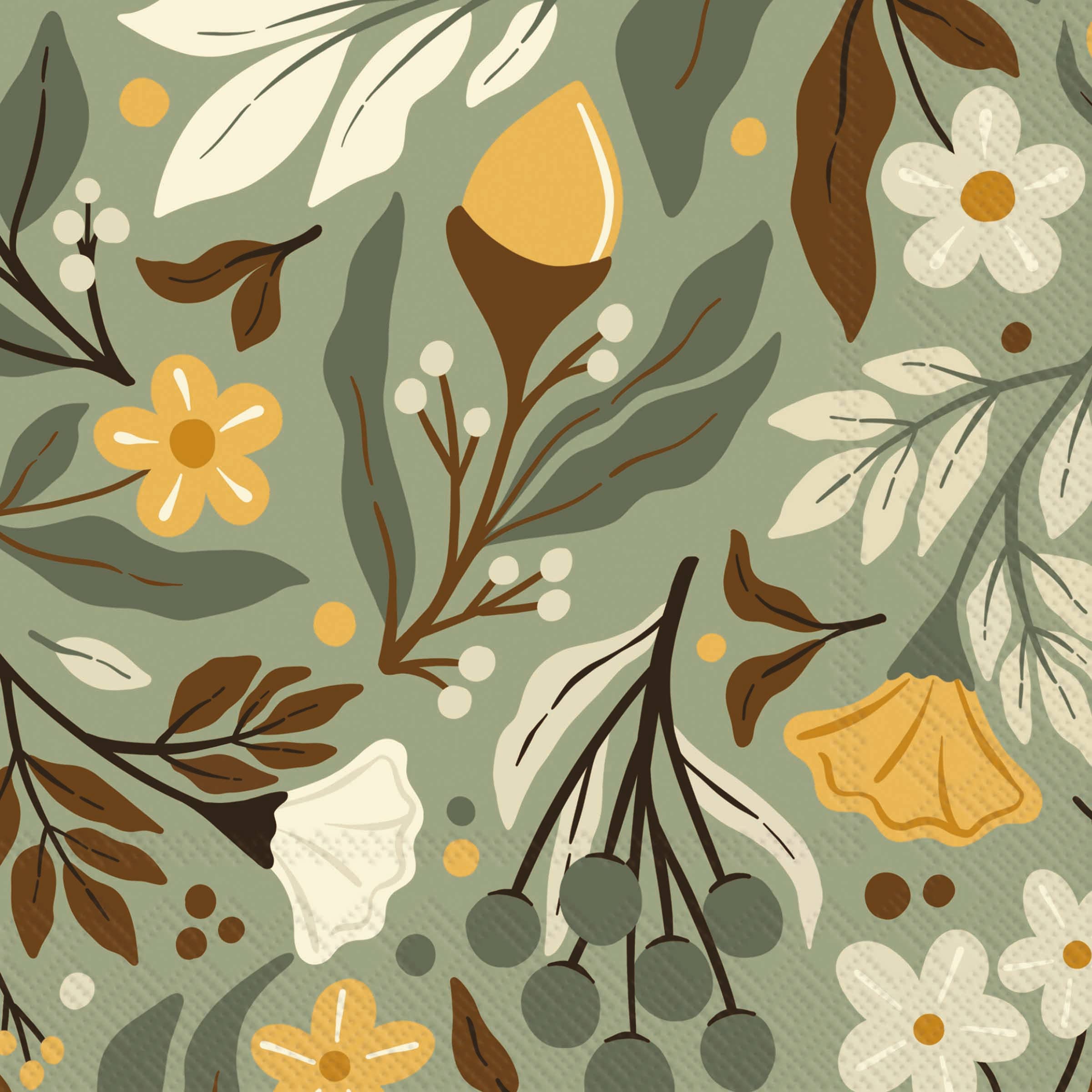 Autumn Acorn Cocktail Napkins 20 ct Fall