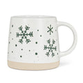 Mug with Snowflakes wide bottom 3.5"H(14oz)