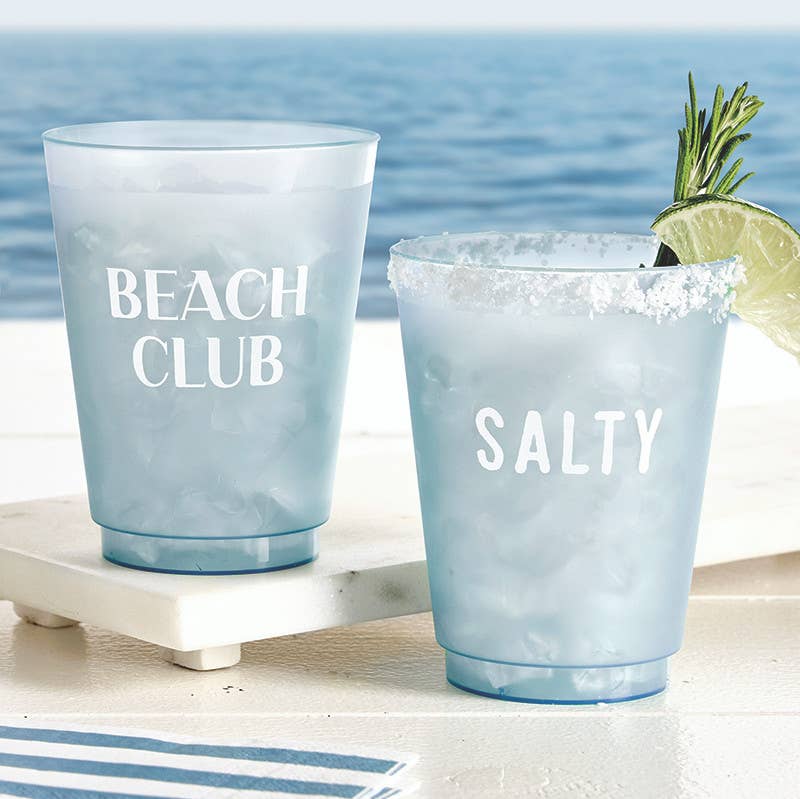 Frosted Cups - Beach Club - Set of 8