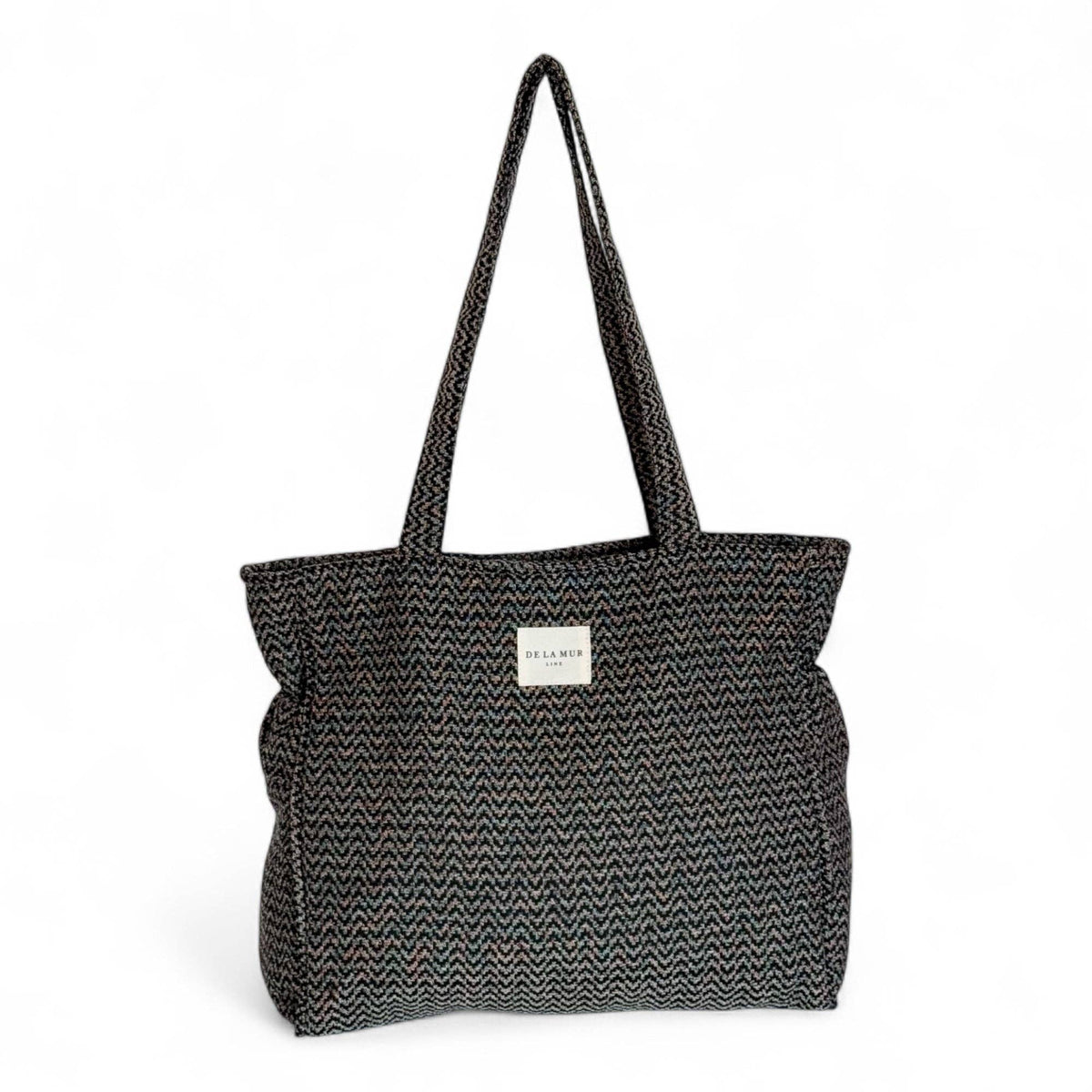 De La Mur - Zigzag  Tote Bag – dark beige  & Black (Dana)