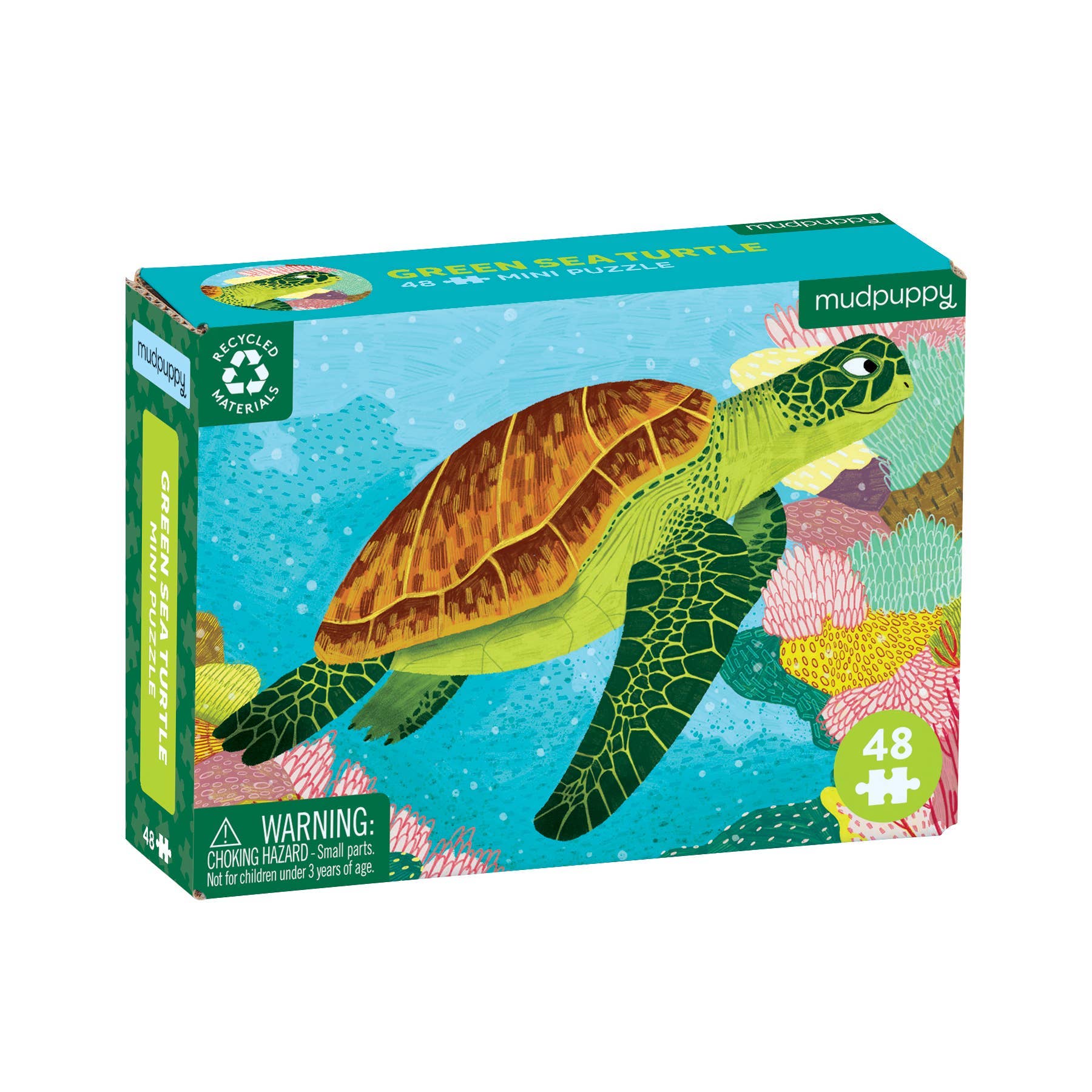 PUZZLE GREEN TURLE-KIDS 48 PC