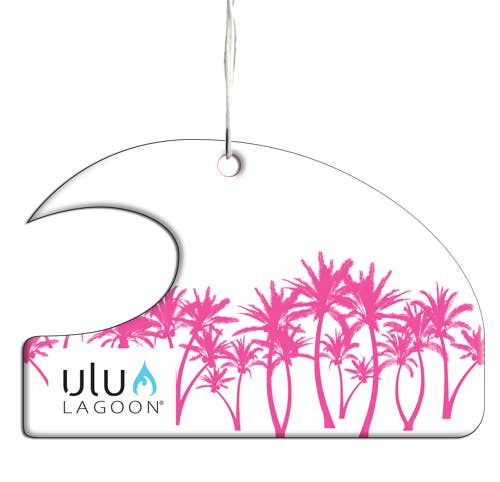 Pink Palms Mini Wave Air Freshener-Coconut Surf Scent