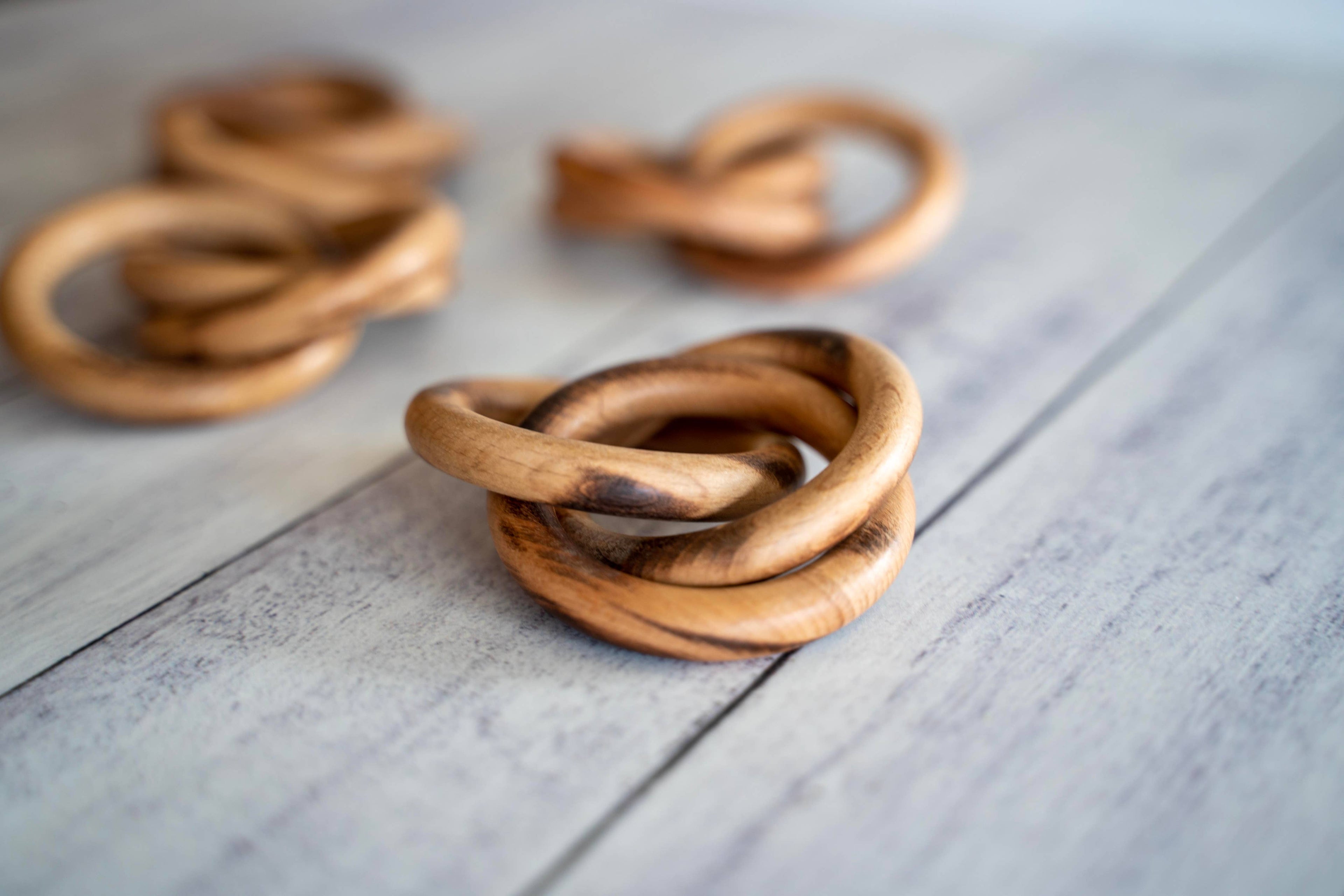 NAPKIN RINGS Wood Bangles, set of four
