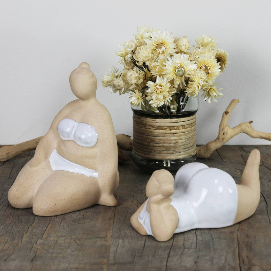 Sunbathing Lady - Sitting, Ceramic