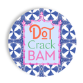 Mahjong – DOT CRACK BAM - BLUE- Salad/Dinner Separate Plates-