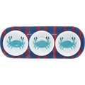Crab Glass Serving Tray with 3 Bowls