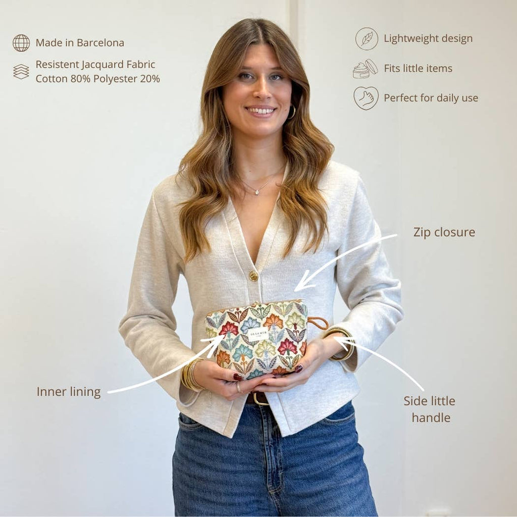 DE LA MUR Small Makeup Bag Flora