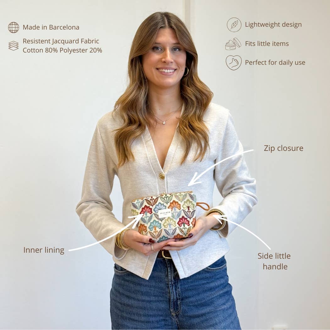 DE LA MUR Small Makeup Bag Flora