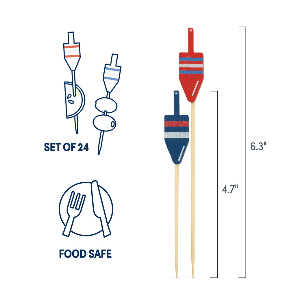 Picks -BUOYS - Nautical Cocktail/ Food Picks - Set of 24