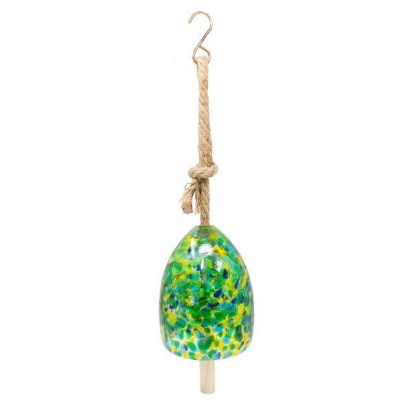 BLOWN GLASS BELL- GREEN