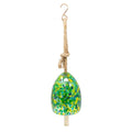 BLOWN GLASS BELL- GREEN