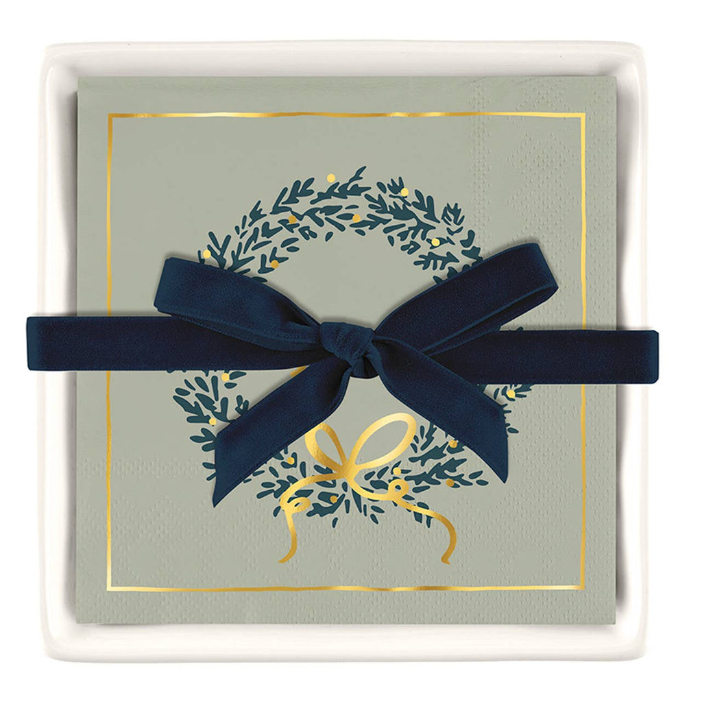 Ceramic Napkin Tray + Gift Set- Joy
