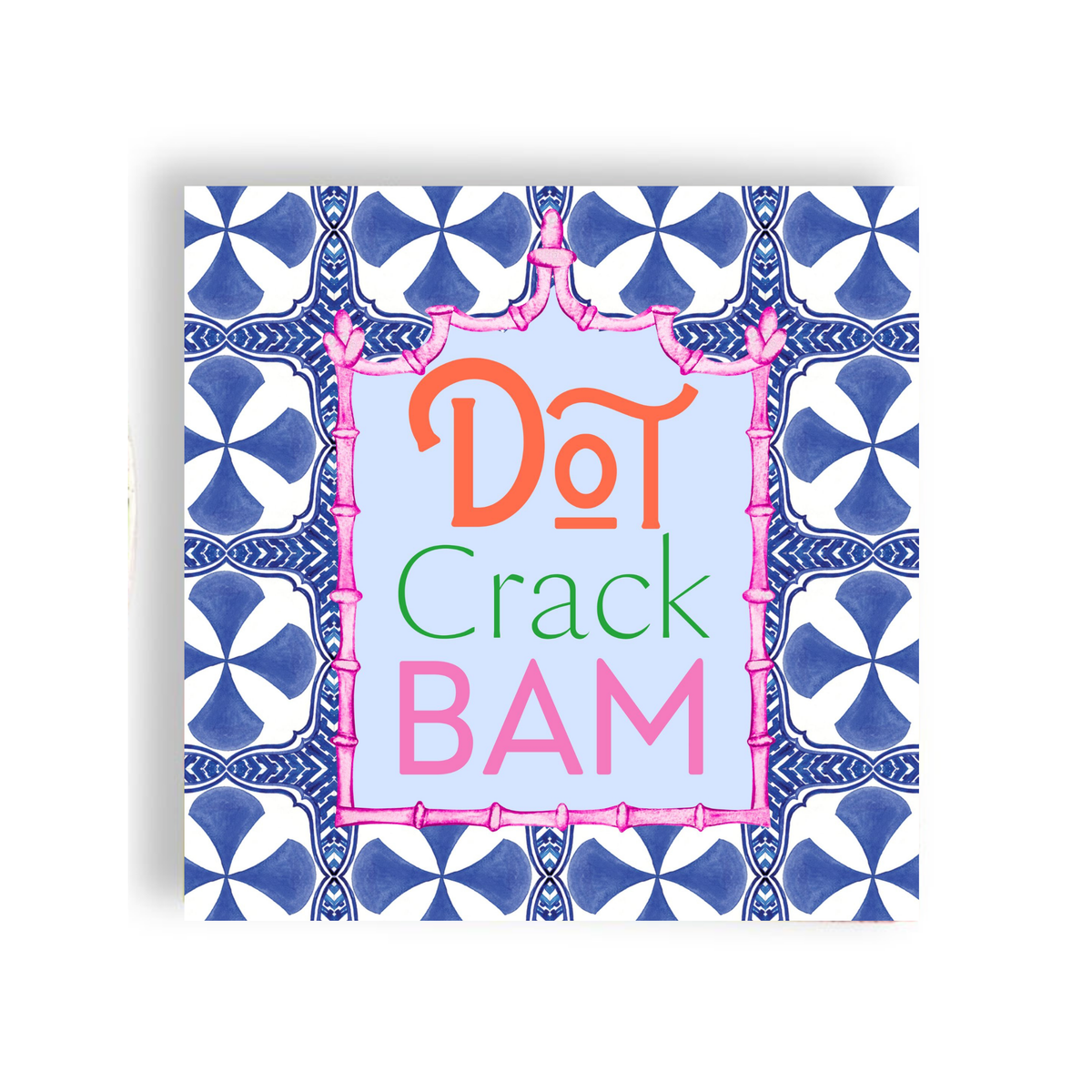 Mahjong DOT CRACK BAM  - BLUE- Luncheon Napkin Separates (3 ply)