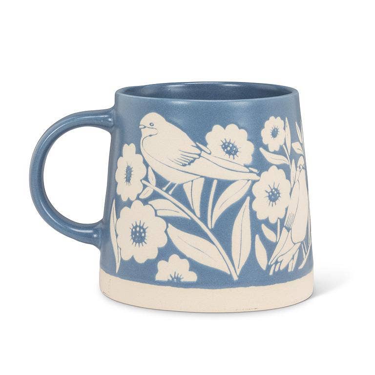 Birds-Blue-Mug3.5"H(14oz)