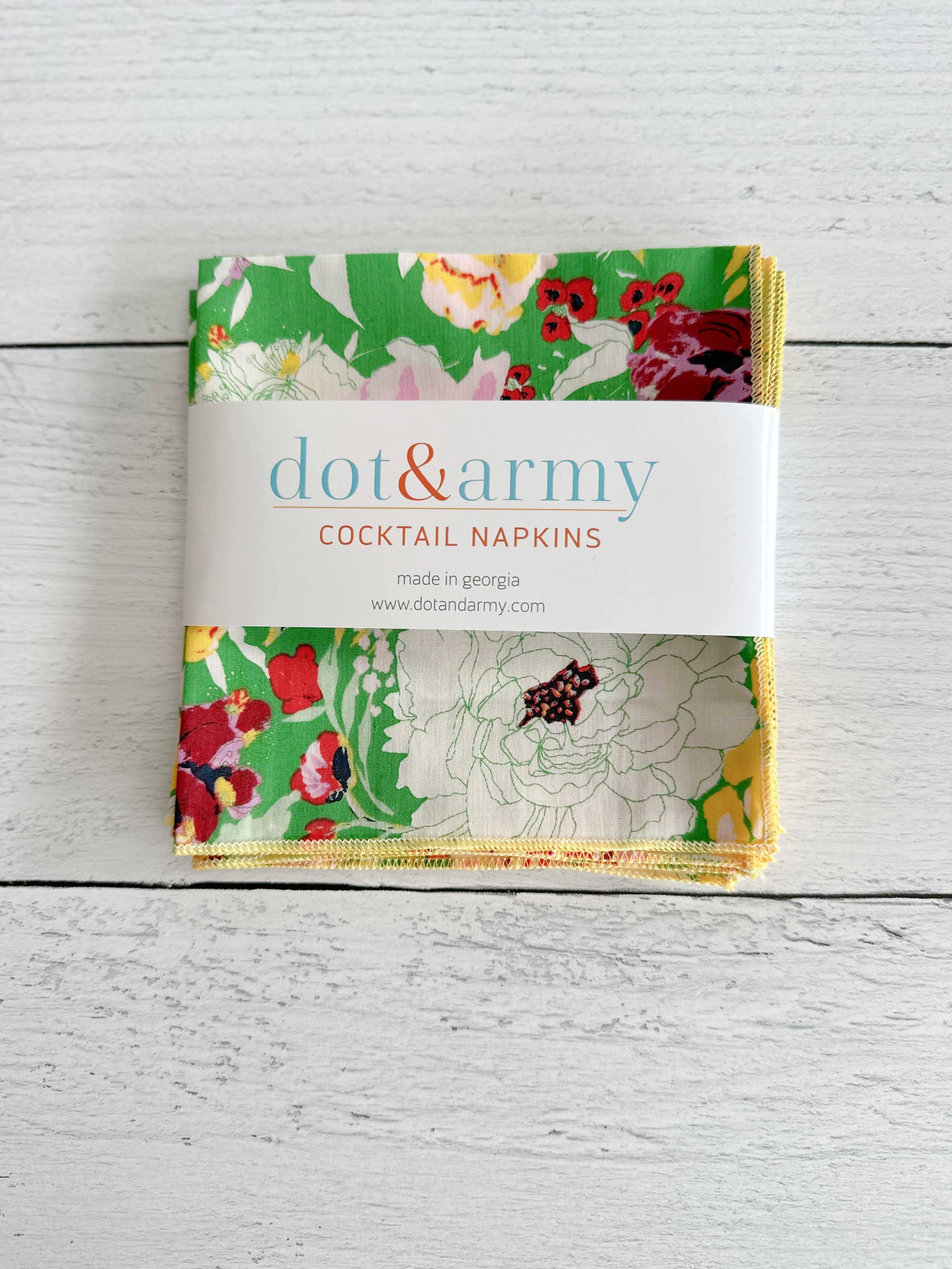 DOT AND ARMY -Terrace Garden Cloth Napkins, set of four