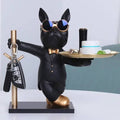 French Bulldog Sculpture Dog Statue with Tray