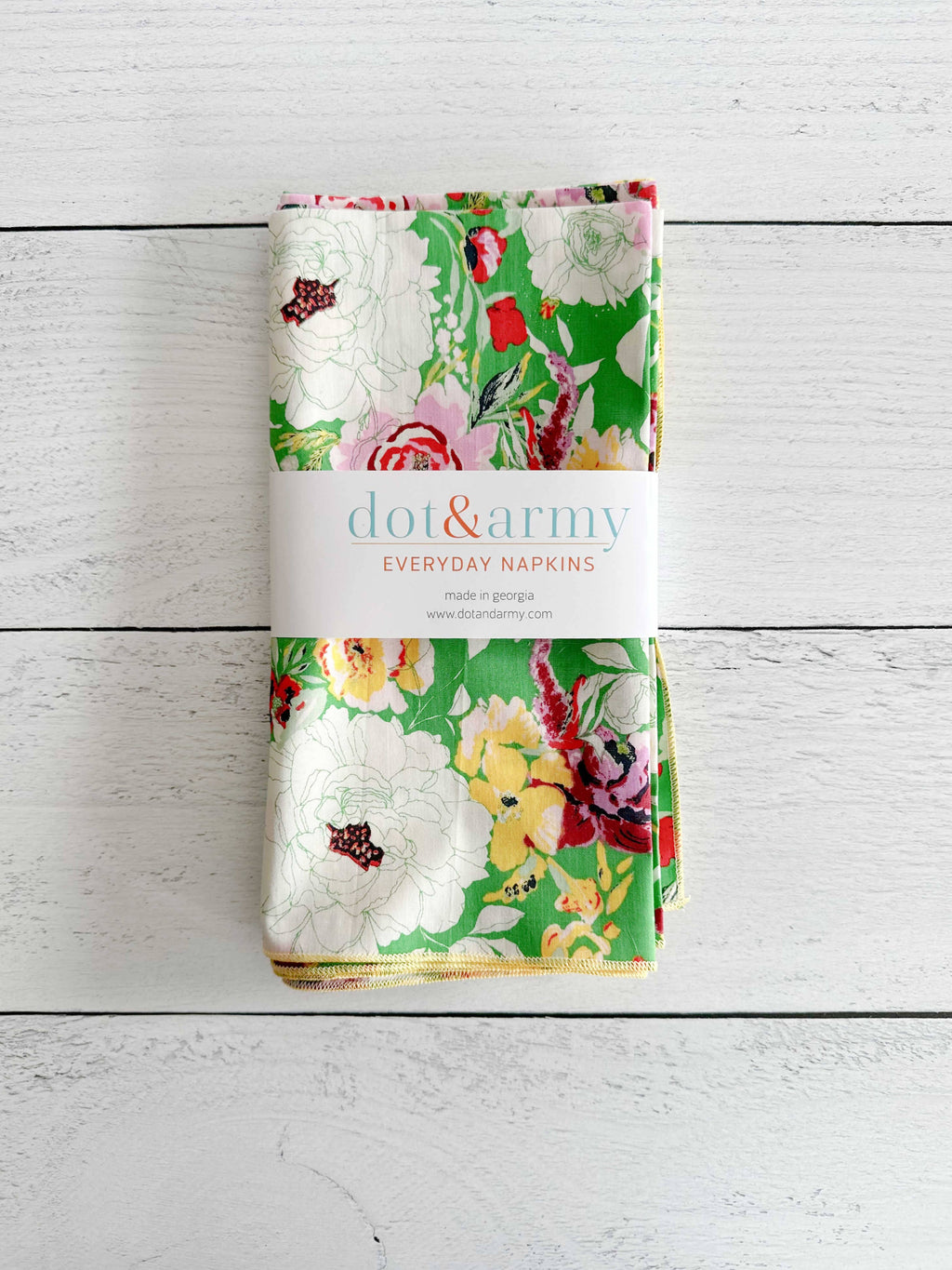 DOT AND ARMY -Terrace Garden Cloth Napkins, set of four