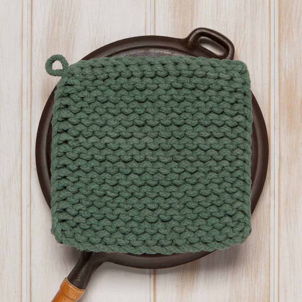 Potholder -Jade Green Knit