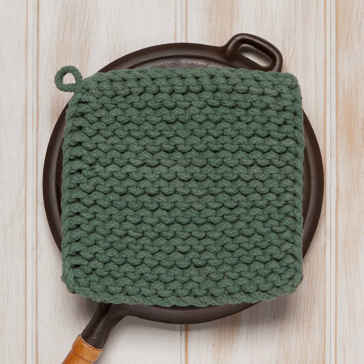 Potholder -Jade Green Knit