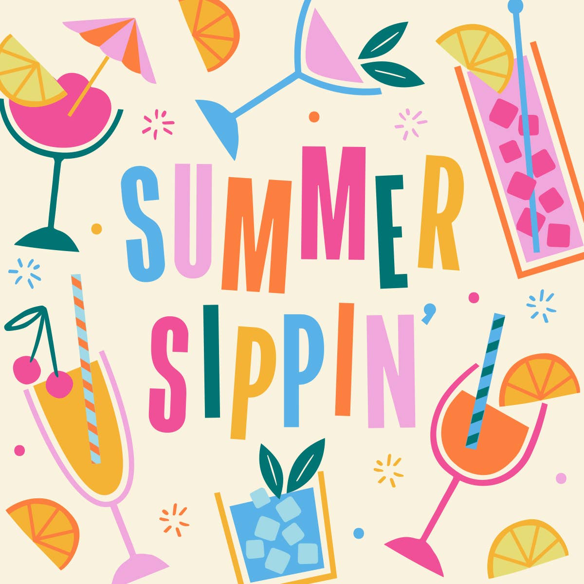Cocktail Napkins | Summer Sippin
