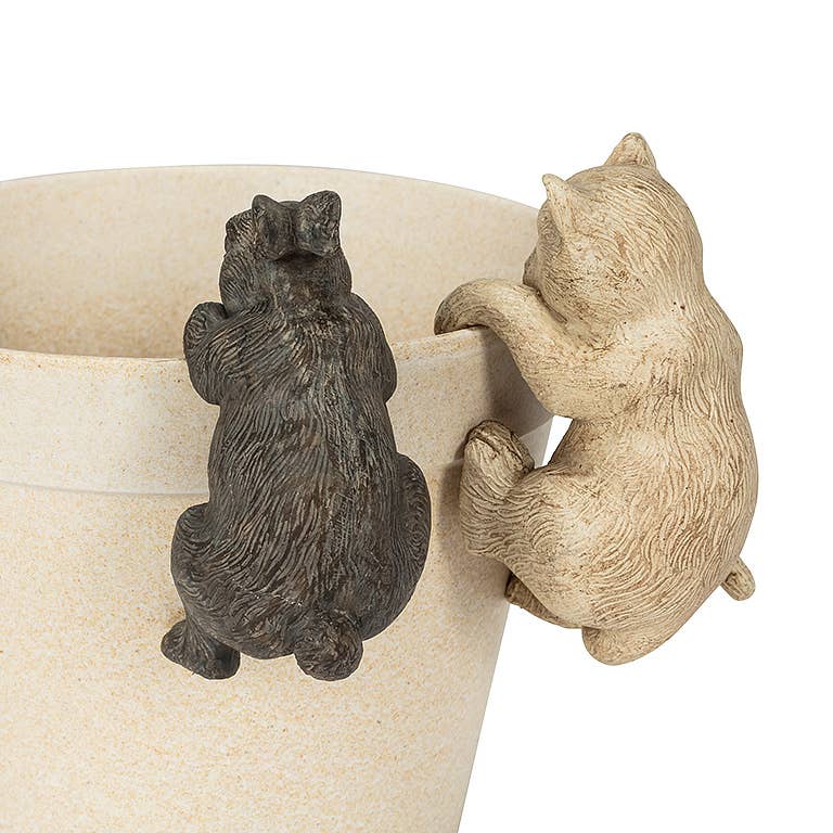 Hanging Cat-Antq Wht-4"H-2243