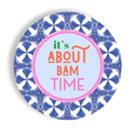 Mahjong Blue Tile "It's About Bam Time"  7" Paper Plates