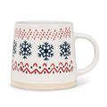 Mug with Nordic Snowflakes Pattern - wide base
