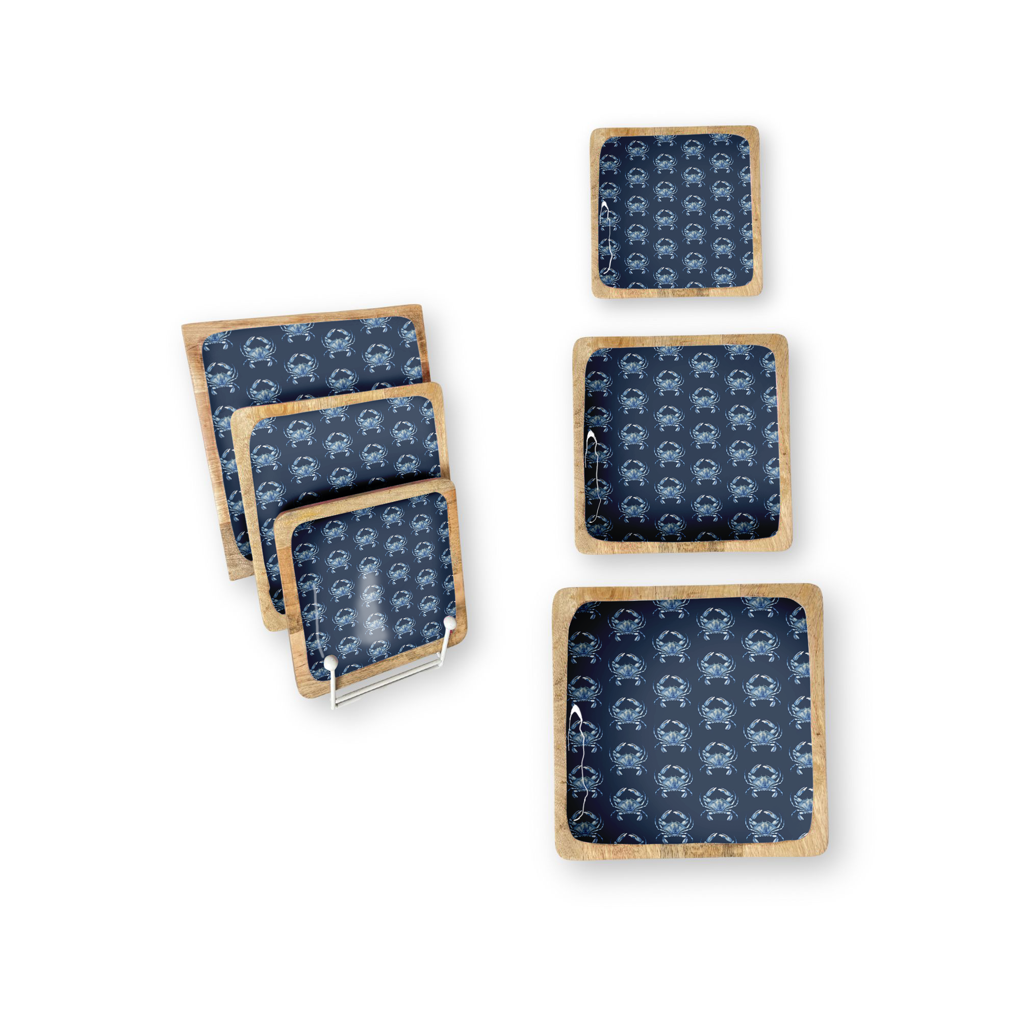 Blue Crab Square Trays -