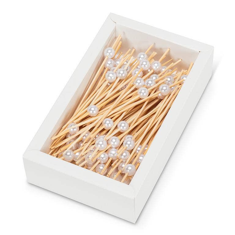 PICKS - White Pearl Ball Pick-4.5"L