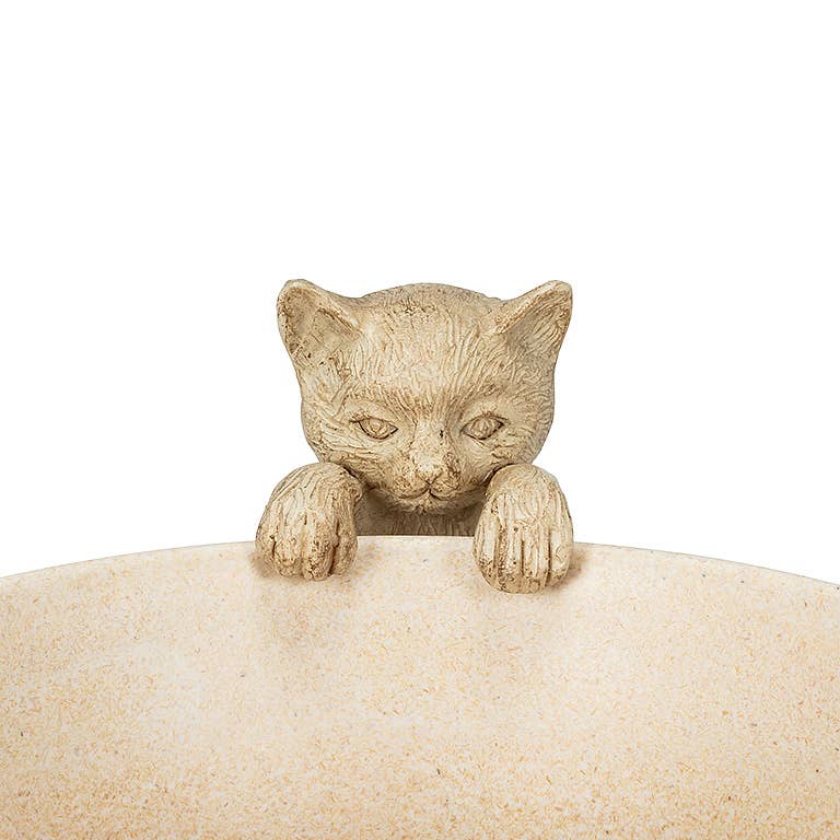 Hanging Cat-Antq Wht-4"H-2243