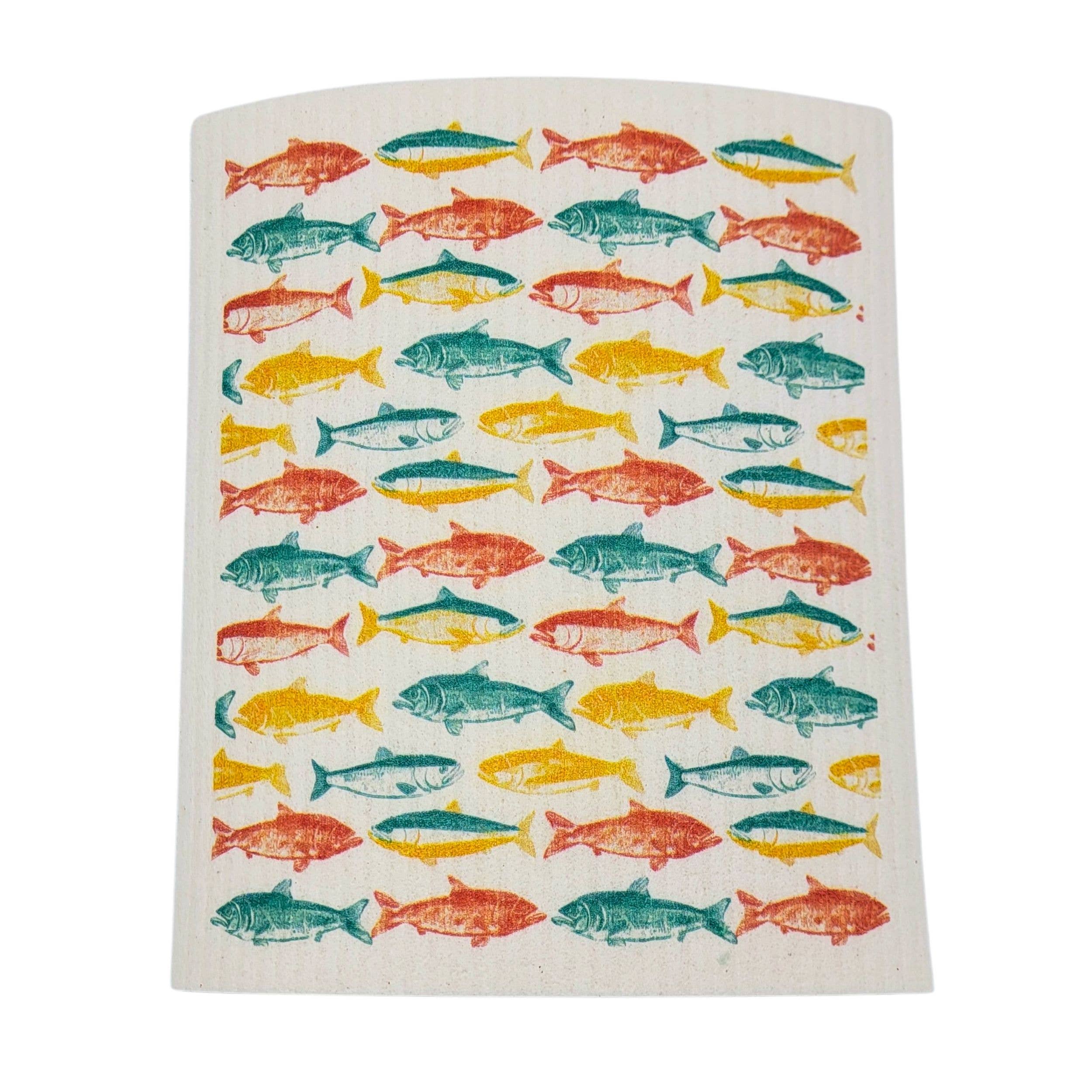 DRIFTLESS-Catch of the Day Fish Fun Swedish Dishcloth - Kitchen Towels