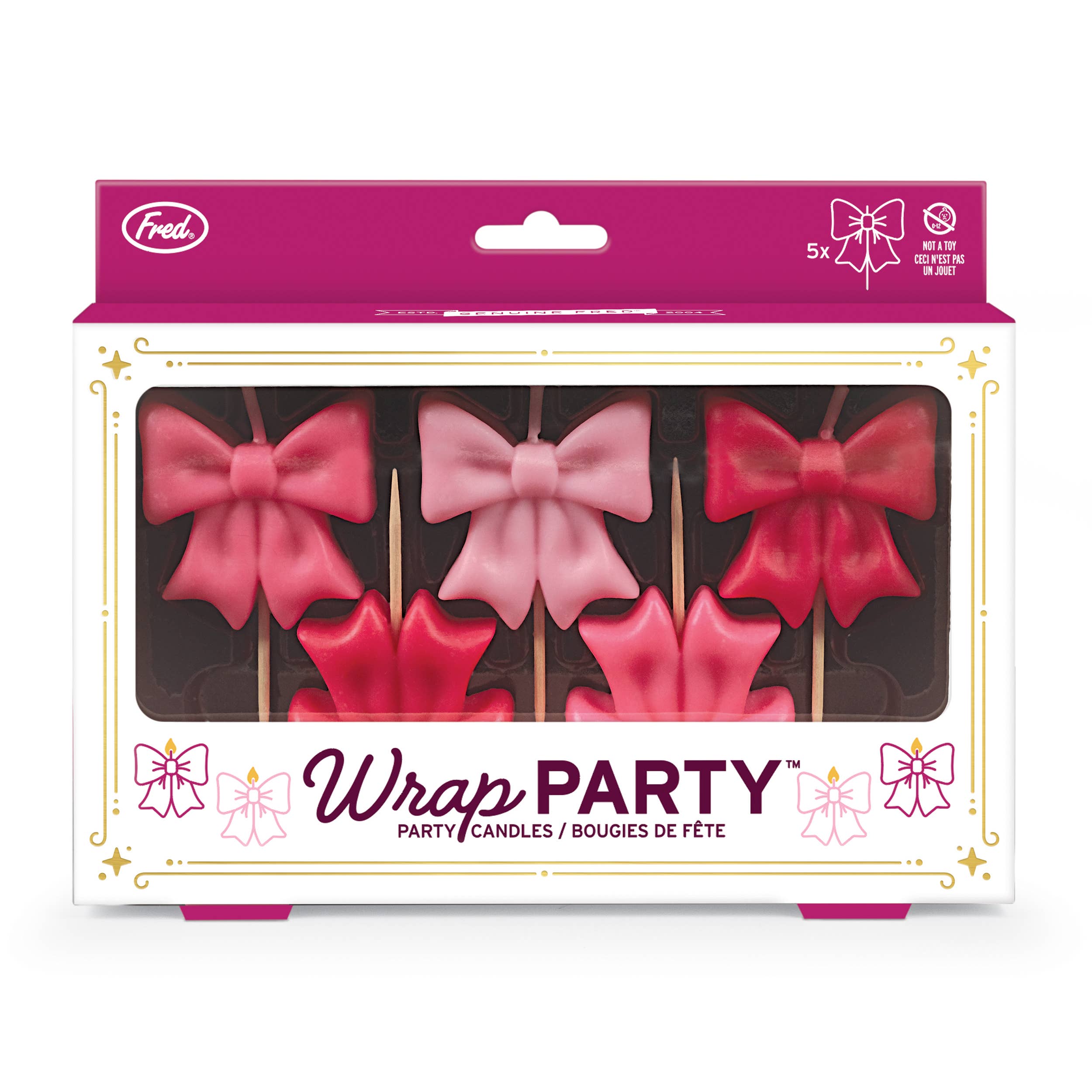 Candles,-Bows Set of 5