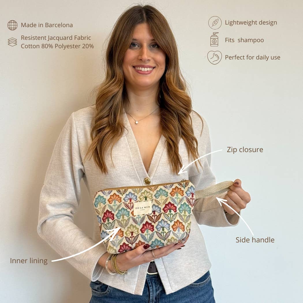 DE LA MUR Large Makeup Bag Flora