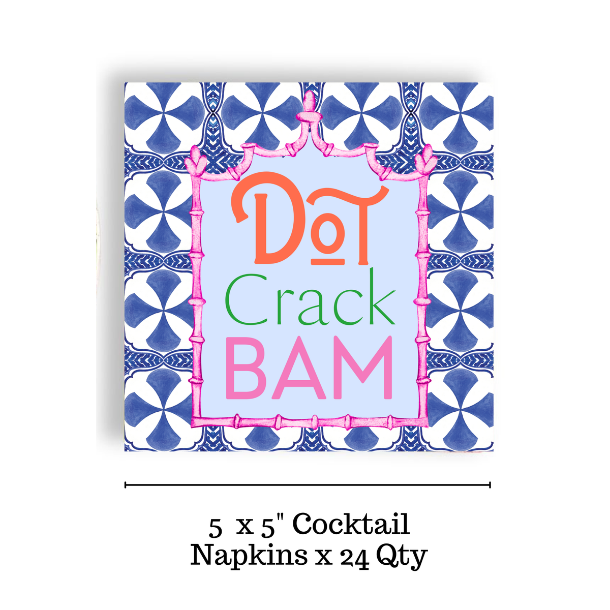 Mahjong DOT CRACK BAM- 24ct Cocktail Napkin Separates (3 ply)