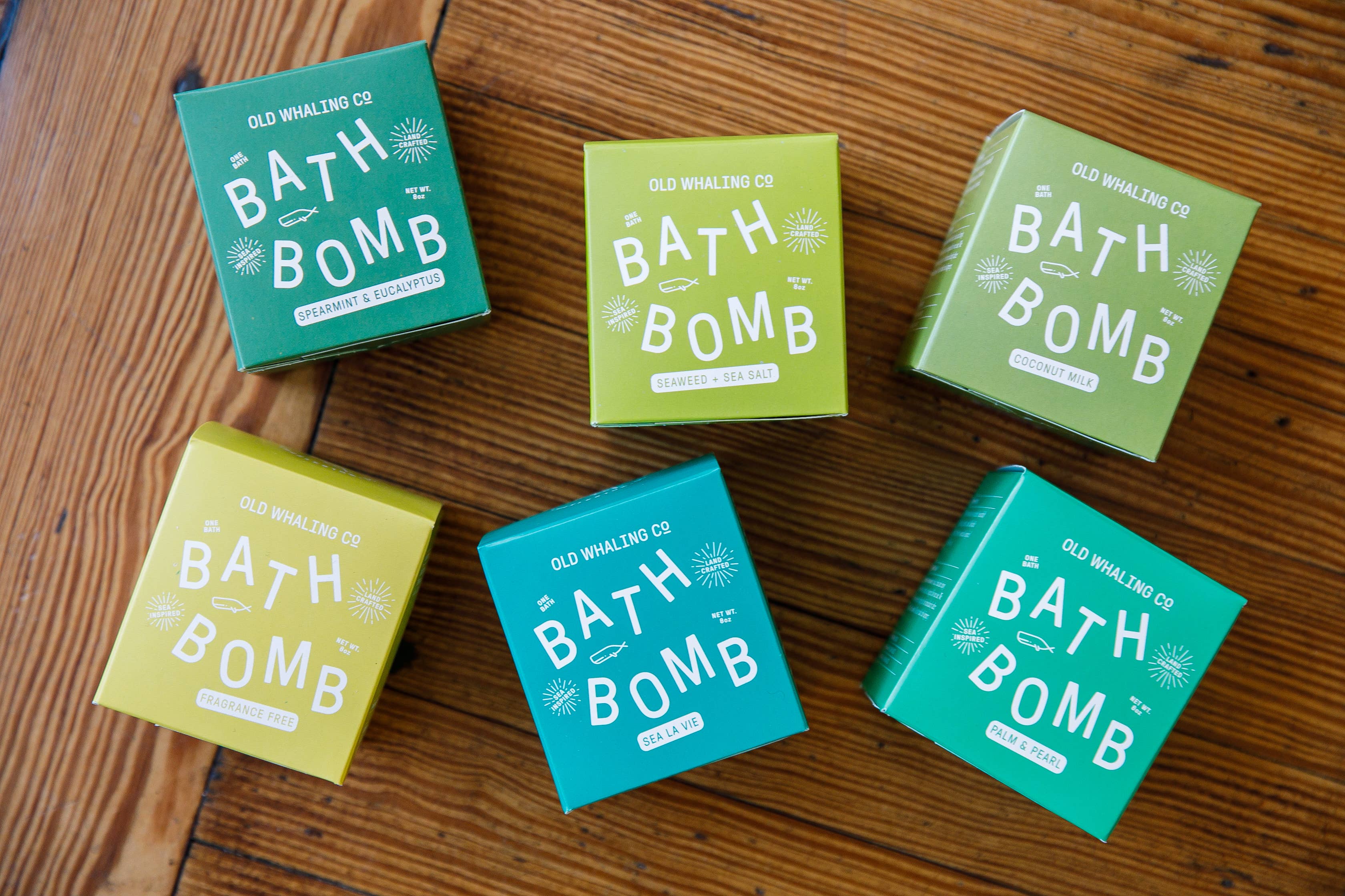 OLD WHALING CO-Spearmint & Eucalyptus Bath Bomb