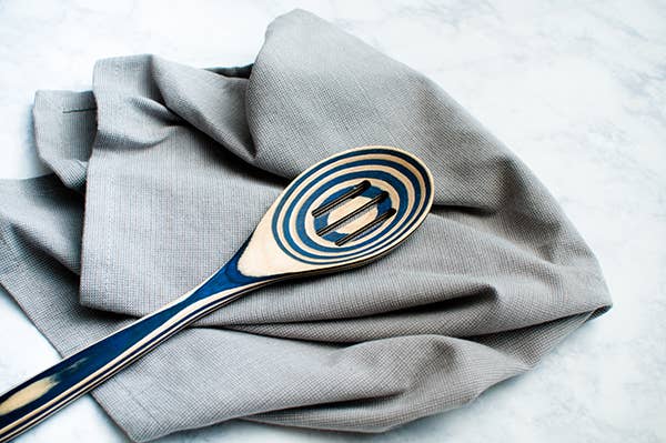 Pakka Wood Slotted Spoon - Blue