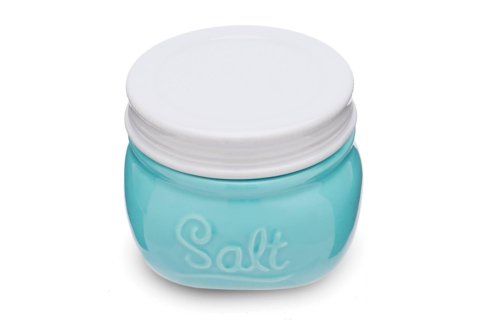 Fox Run Mason Jar Salt Cellar, Blue Ceramic, 8-Ounce