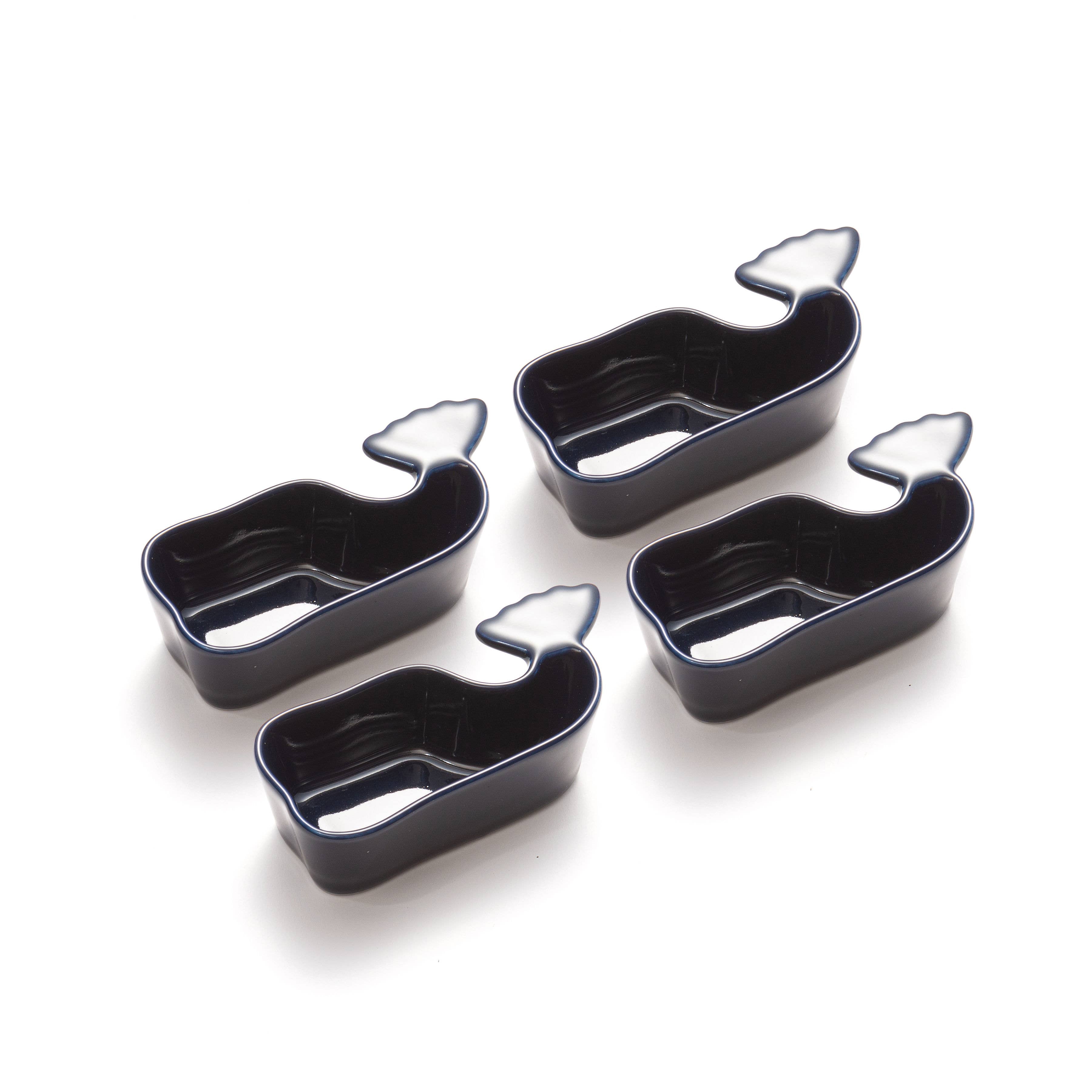 Nantucket Seafood Whale Condiment Cups, Set of 4, 1.5-Ounce