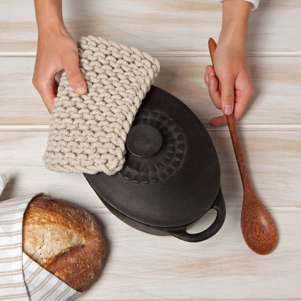 Potholder-Dove Gray Knit