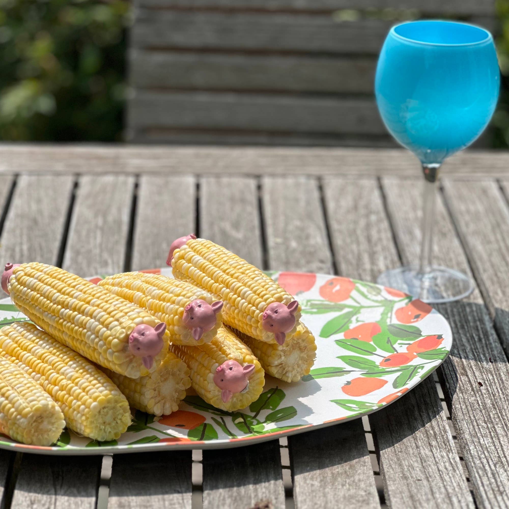 CORN HOLDERS Piglets , Set of 8,  1” x 2.5” x 1”