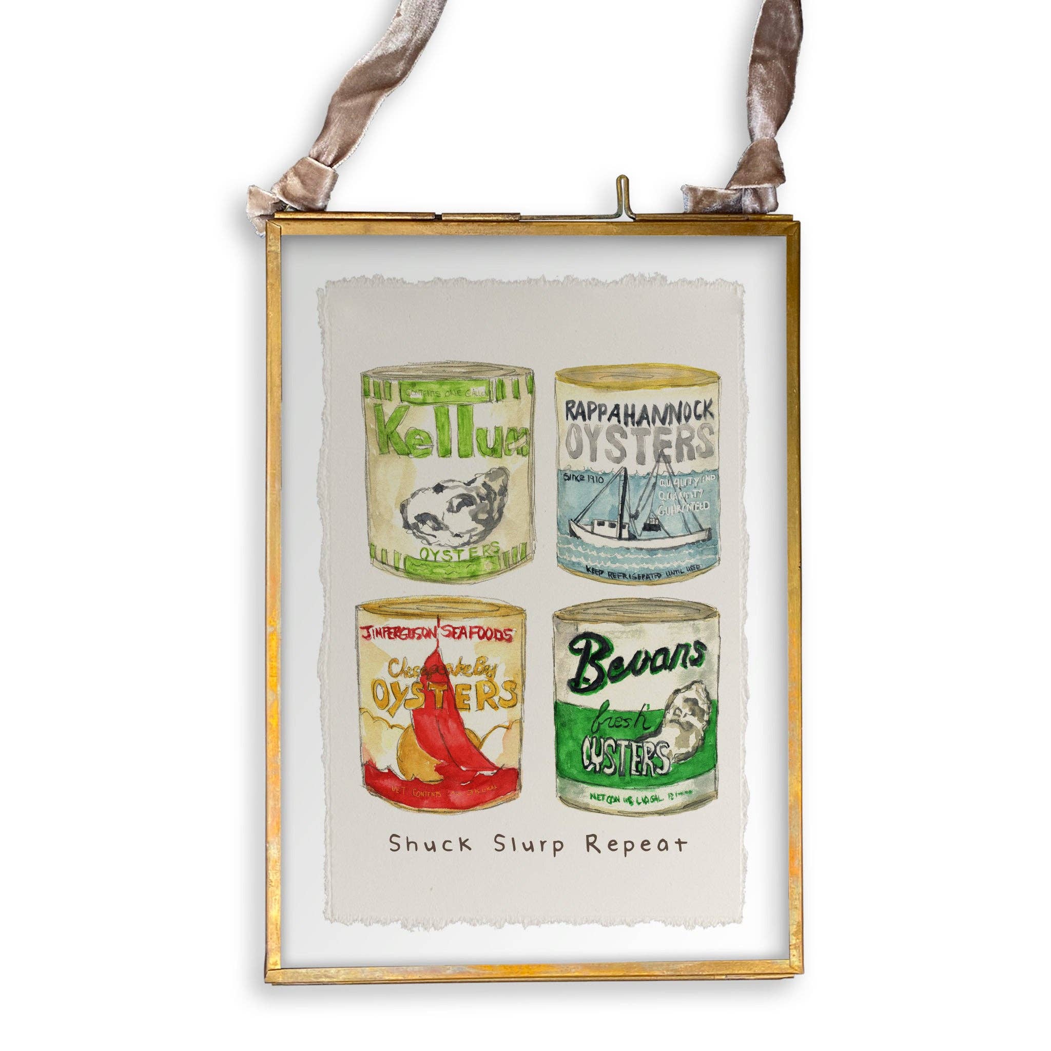 FRENCH GRAFFITI -Oyster Cans with Quote