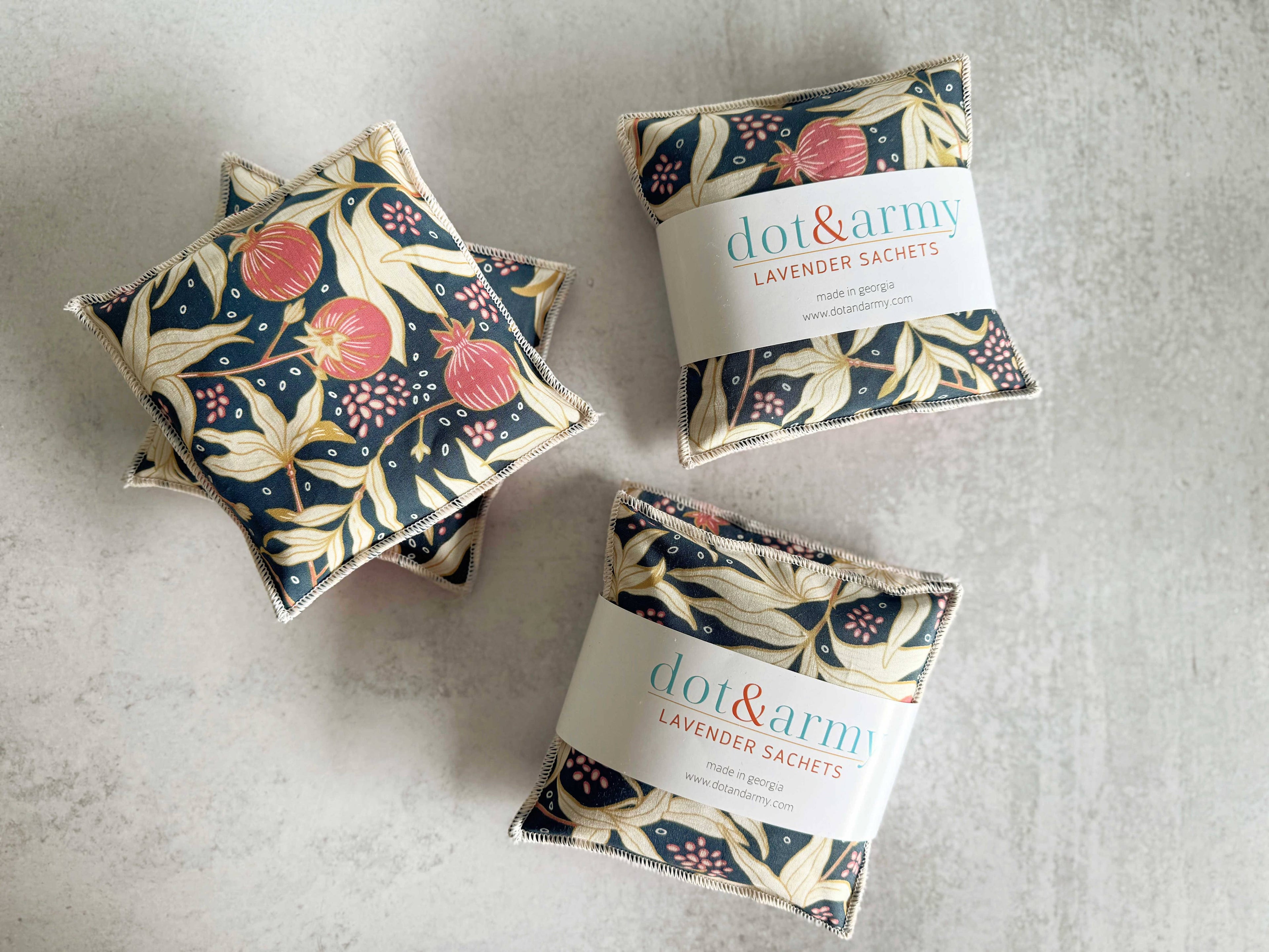 DOT AND ARMY-Gooseberry Lavender Sachets, set of two