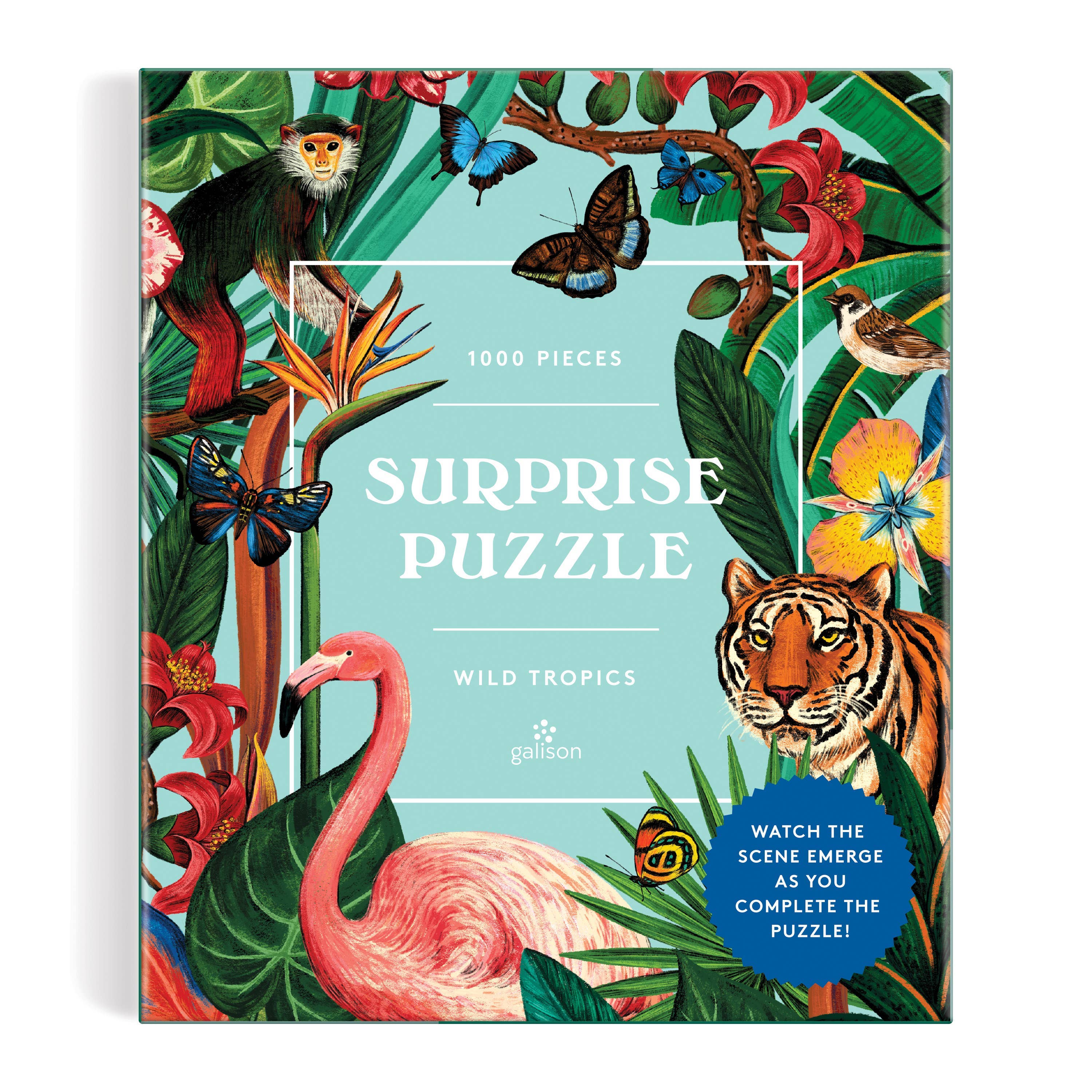 PUZZLE Wild Tropics 1000 Piece Surprise Puzzle
