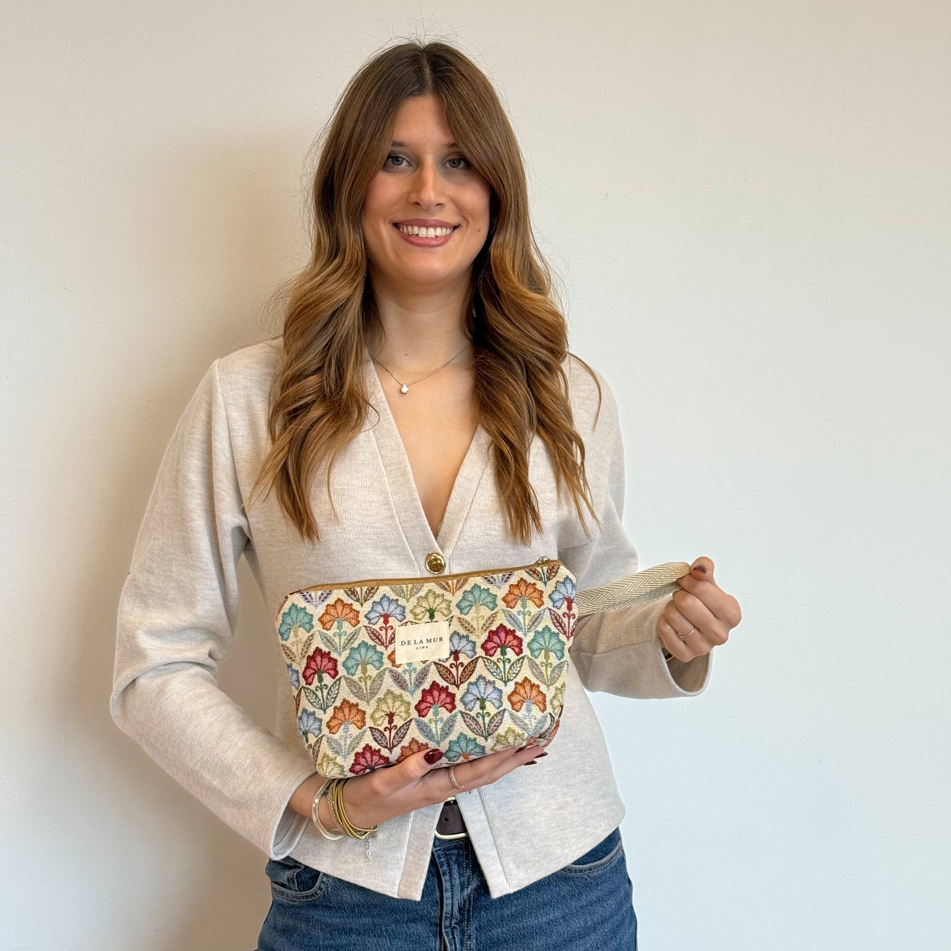 DE LA MUR Large Makeup Bag Flora