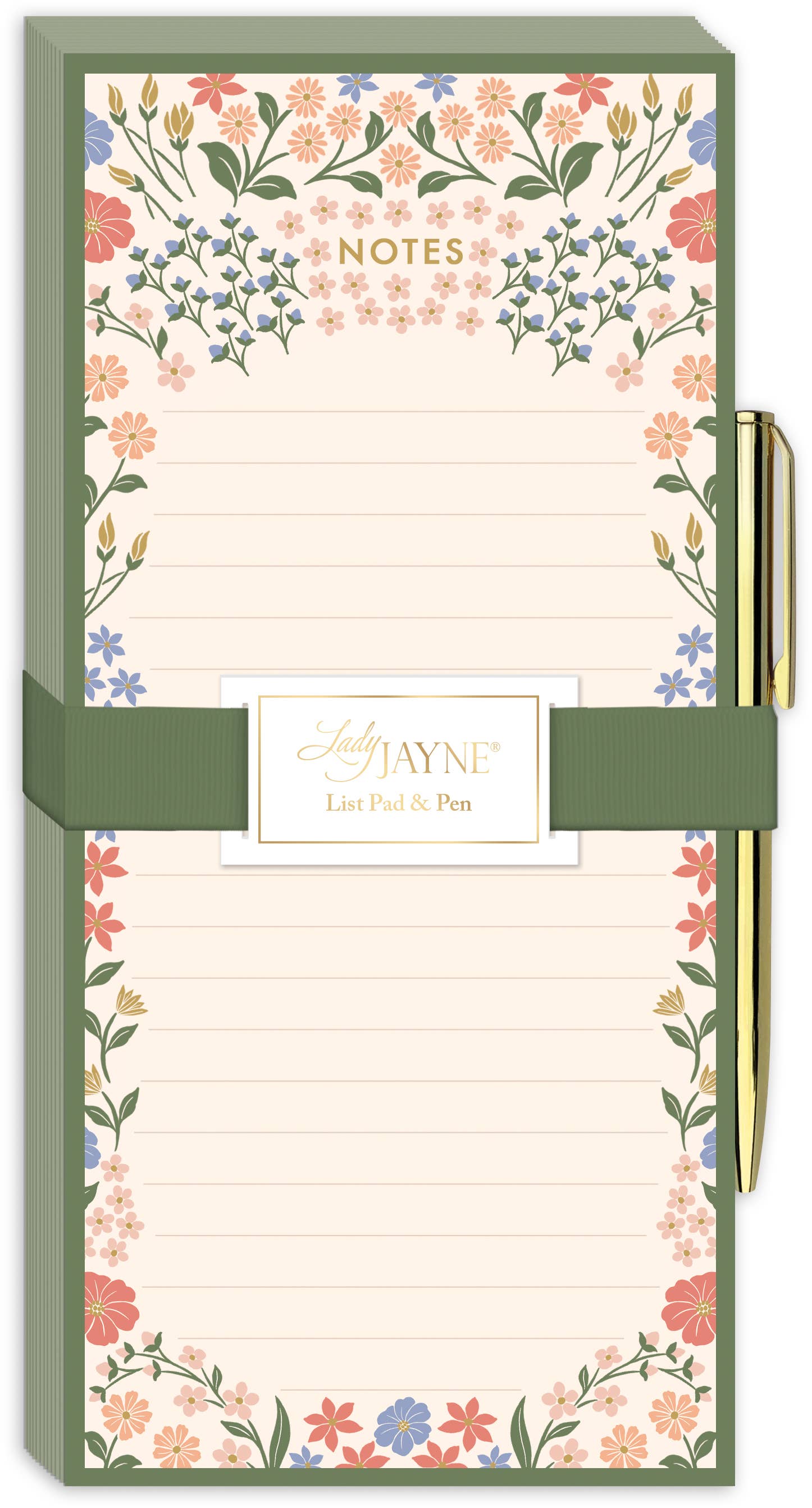 Flower Magnetic List Pad With Pen
