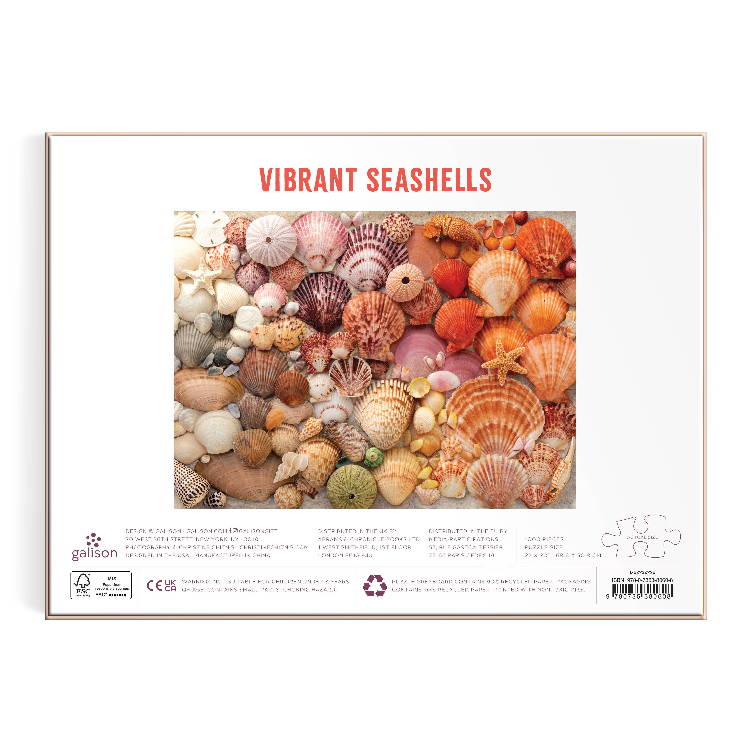 PUZZLE-Vibrant Seashells 1000 Piece Puzzle