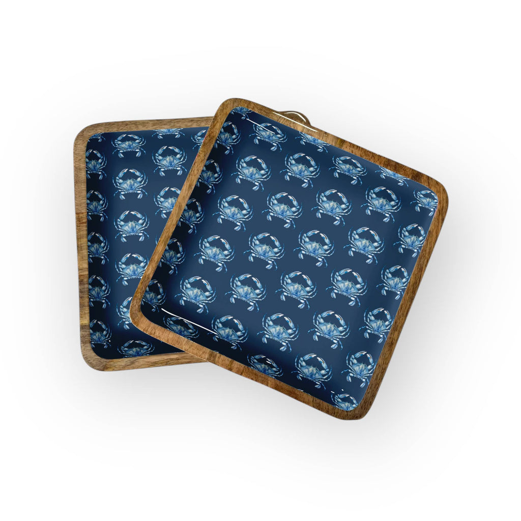 Blue Crab Square Trays -
