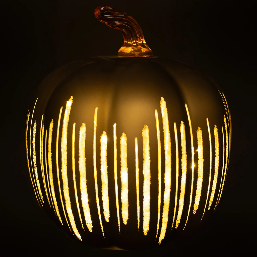 Bronze Starry LED Lightup Pumpkin Fall Autumn